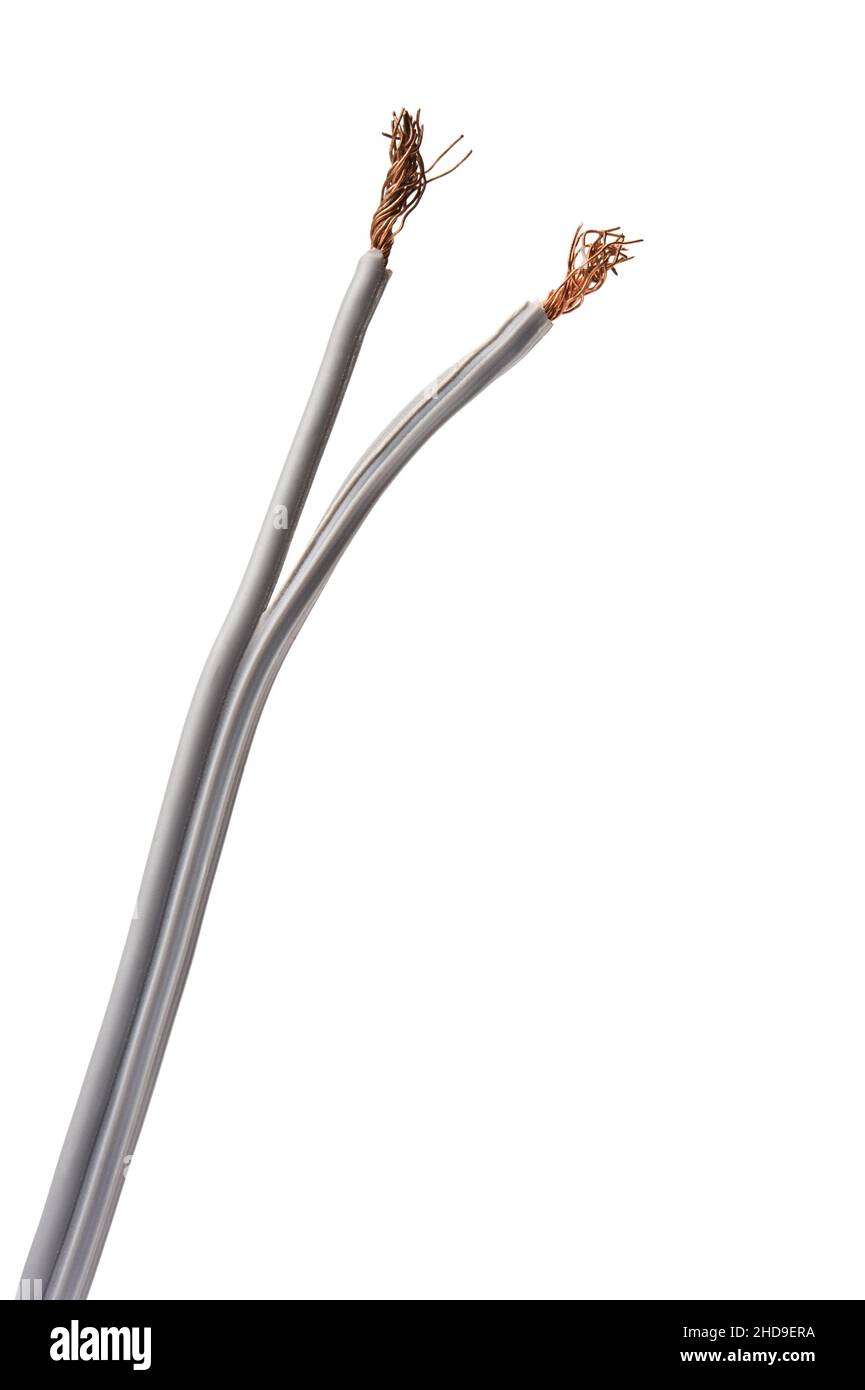 Electrical wire isolated on white background Stock Photo Alamy