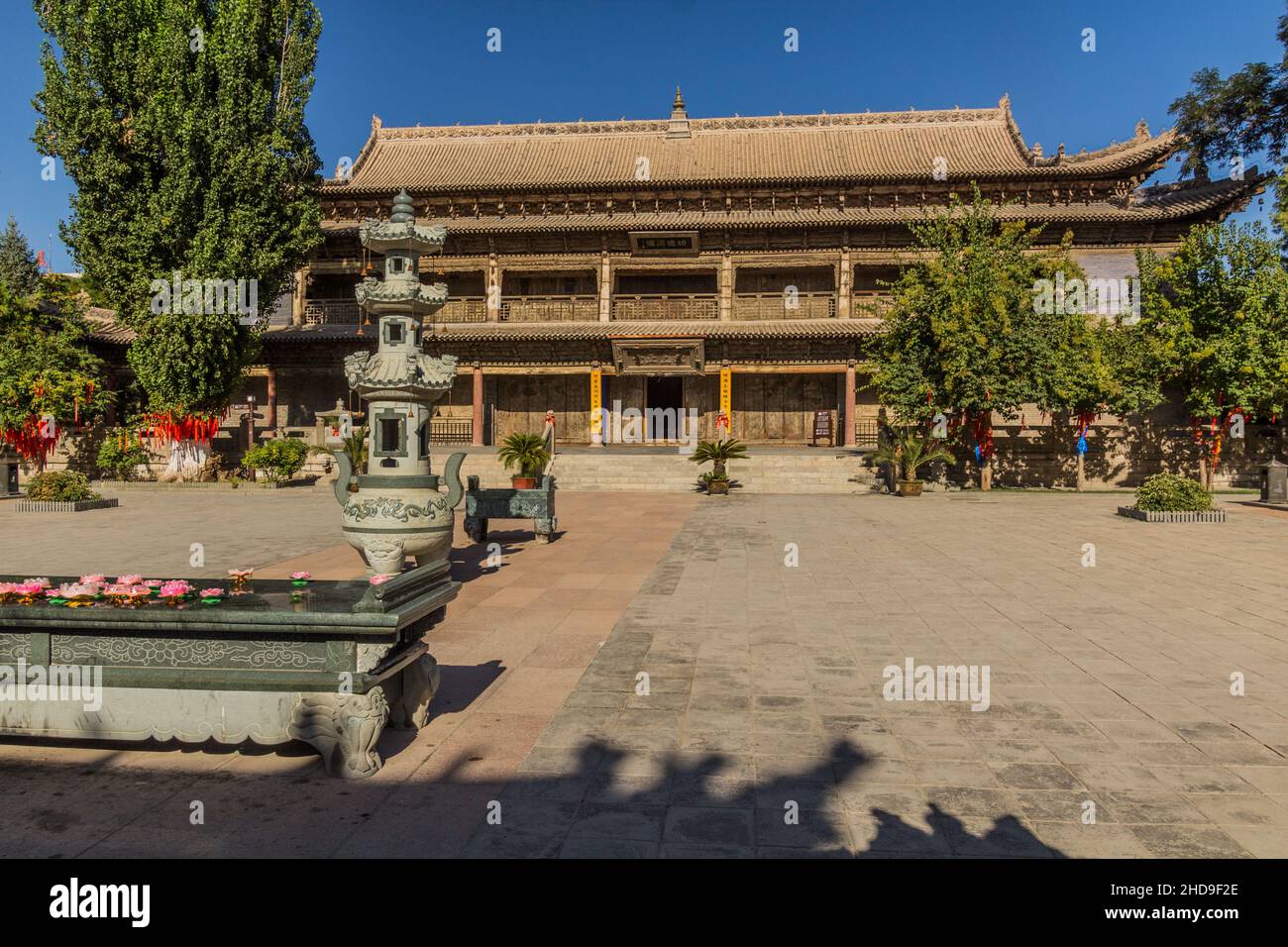 ZHANGYE, CHINA - AUGUST 23, 2018: Giant Buddha Dafo Temple in Zhangye, Gansu Province, China Stock Photo