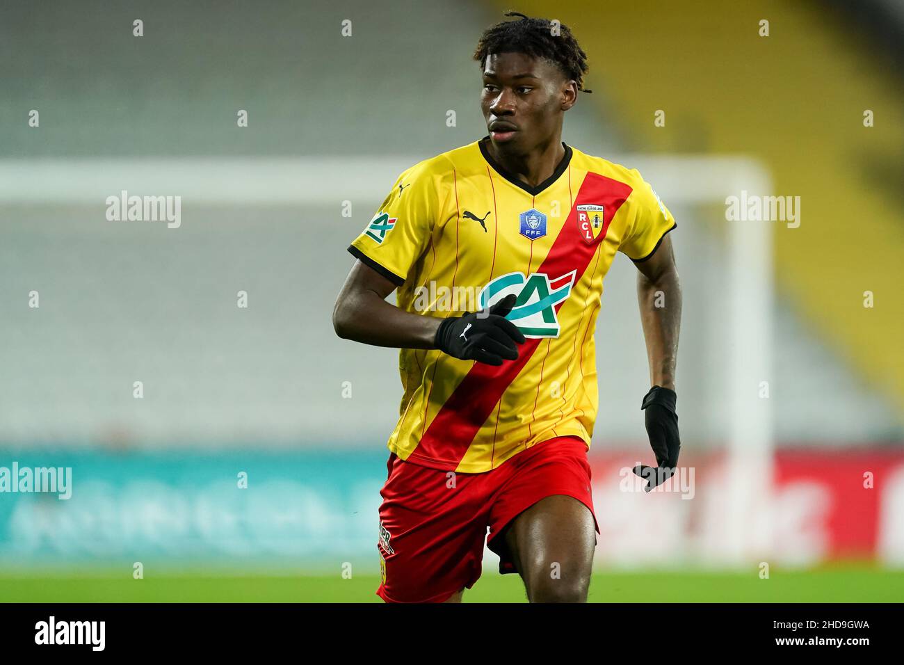 LENS, FRANCE - JANUARY 4: Christopher Wooh of RC Lens during the French