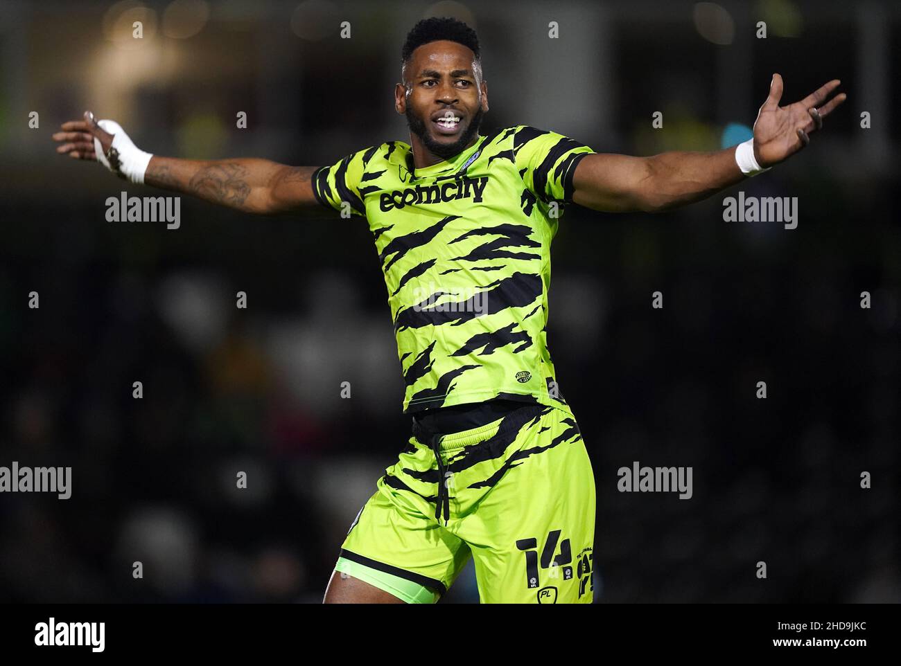 Forest Green Rovers' Jamille Matt during the Sky Bet League Two match ...