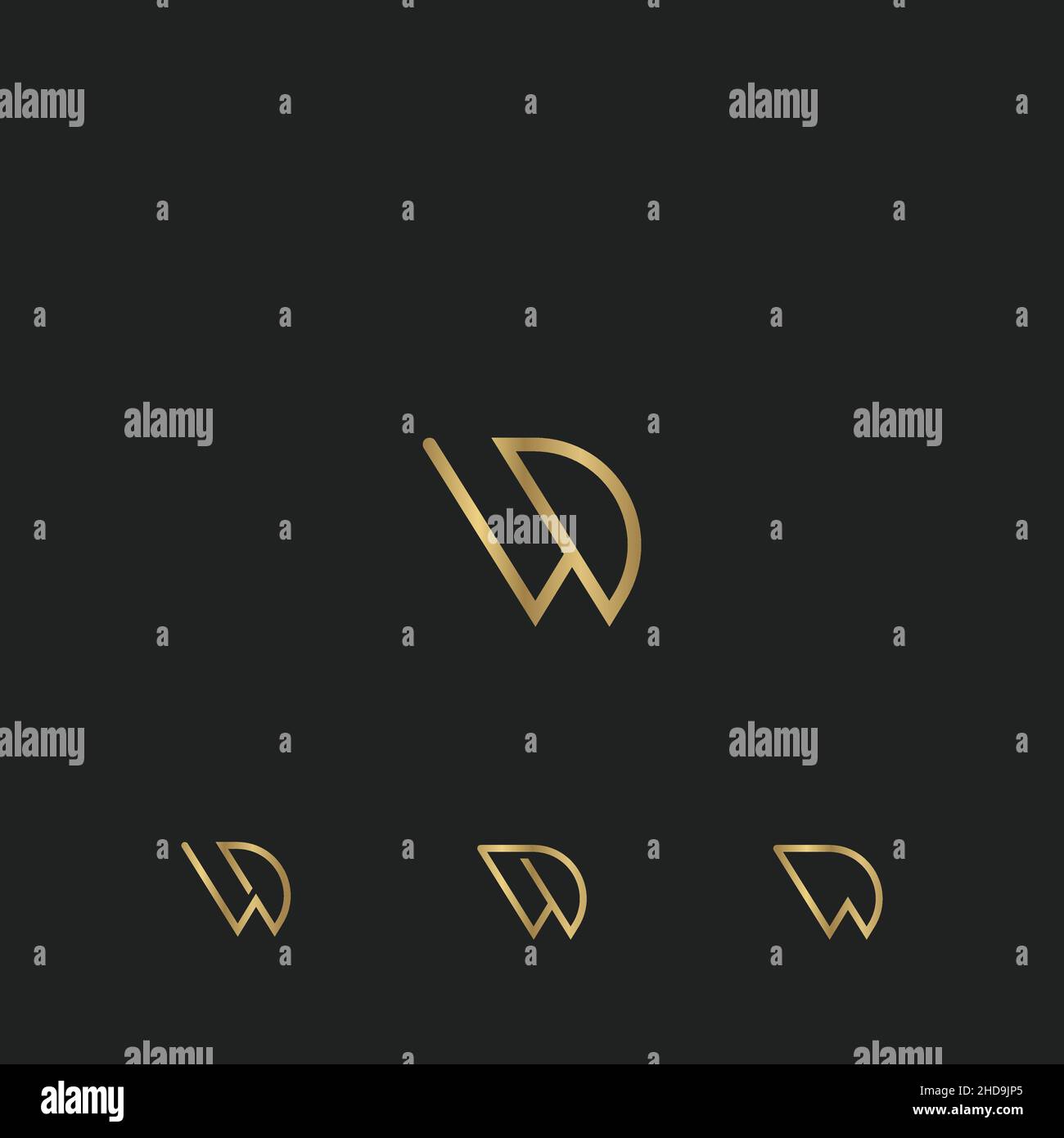 Alphabet letters Initials Monogram logo DW, WD, W and D Stock Vector ...