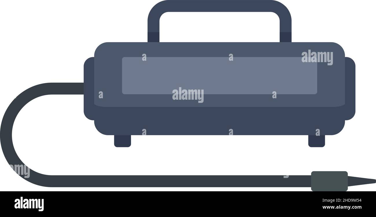 Stapler air compressor icon. Flat illustration of stapler air compressor vector icon isolated on white background Stock Vector