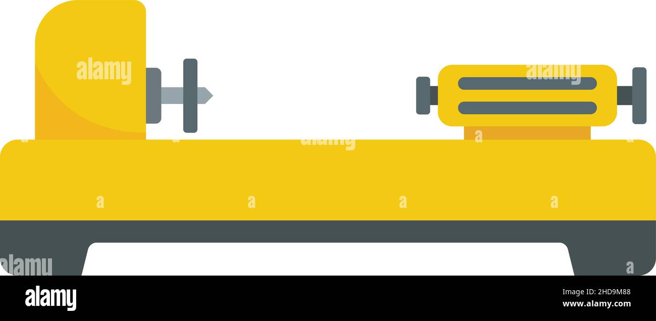 Factory lathe icon. Flat illustration of Factory lathe vector icon ...