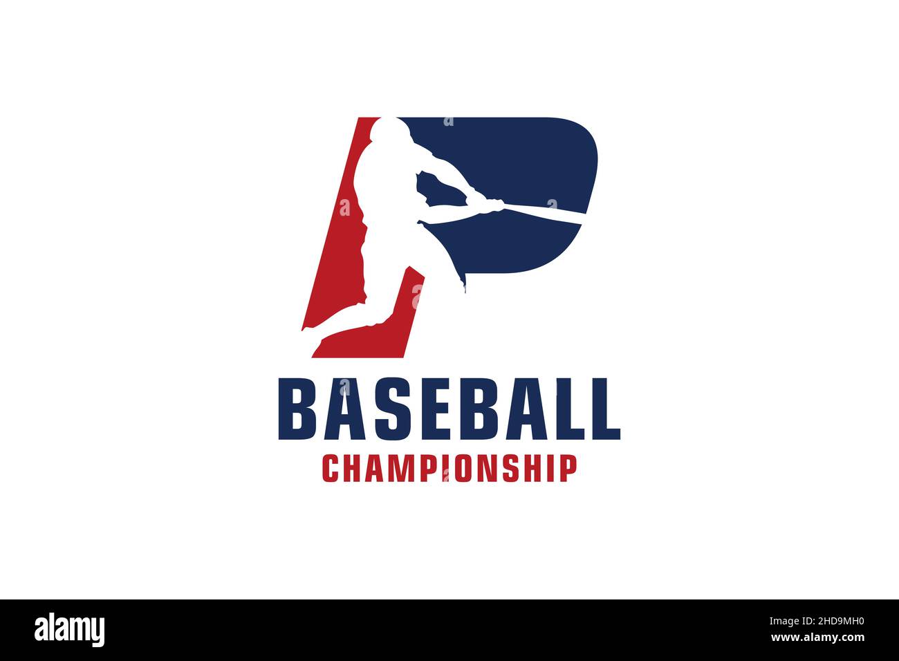 Letter P with Baseball Logo Design. Vector Design Template Elements for ...