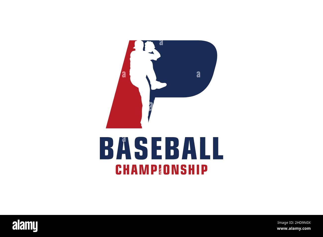 Letter P with Baseball Logo Design. Vector Design Template Elements for ...