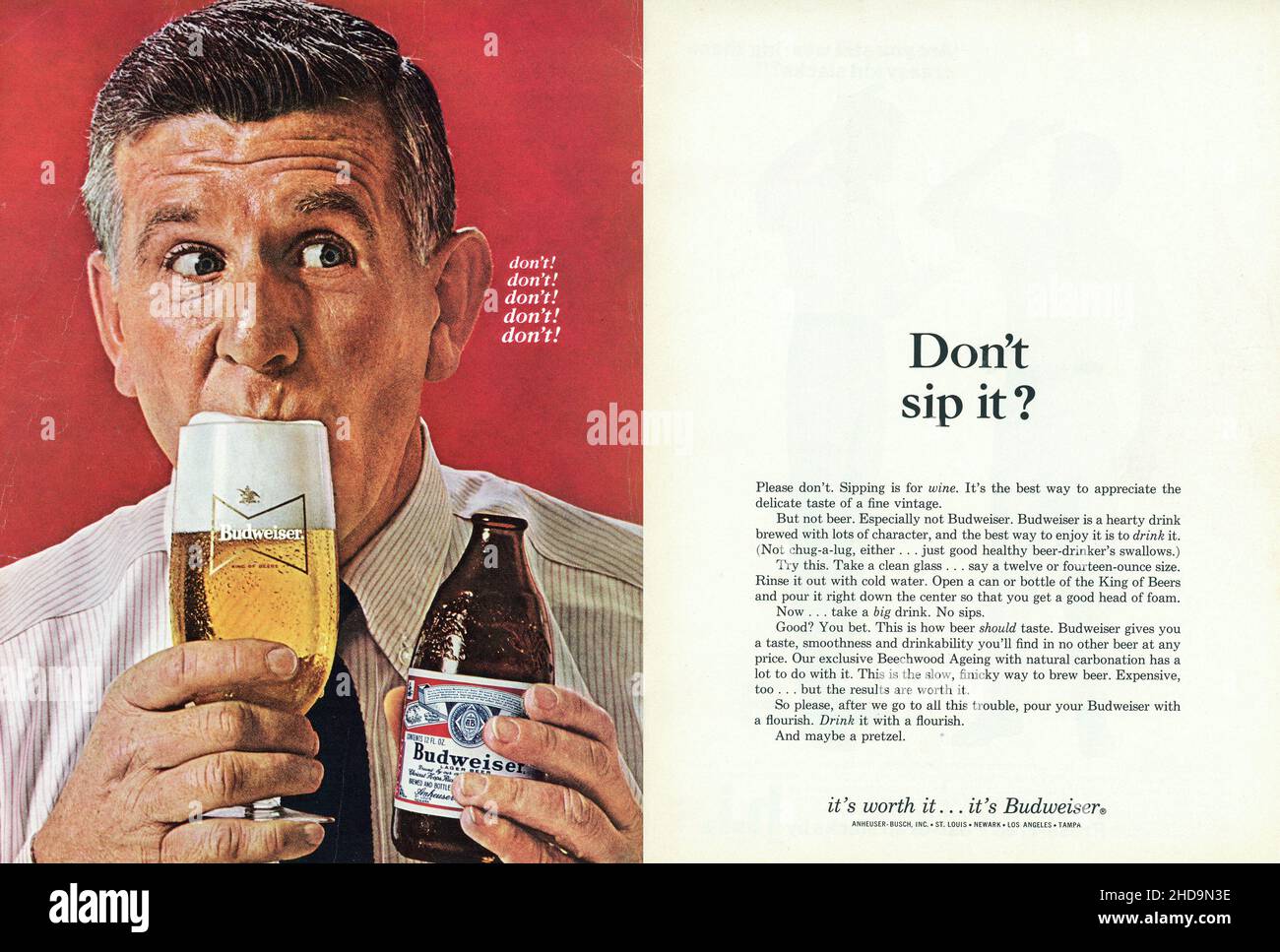 February 1965 issue of 'Playboy' Magazine Advert, USA Stock Photo