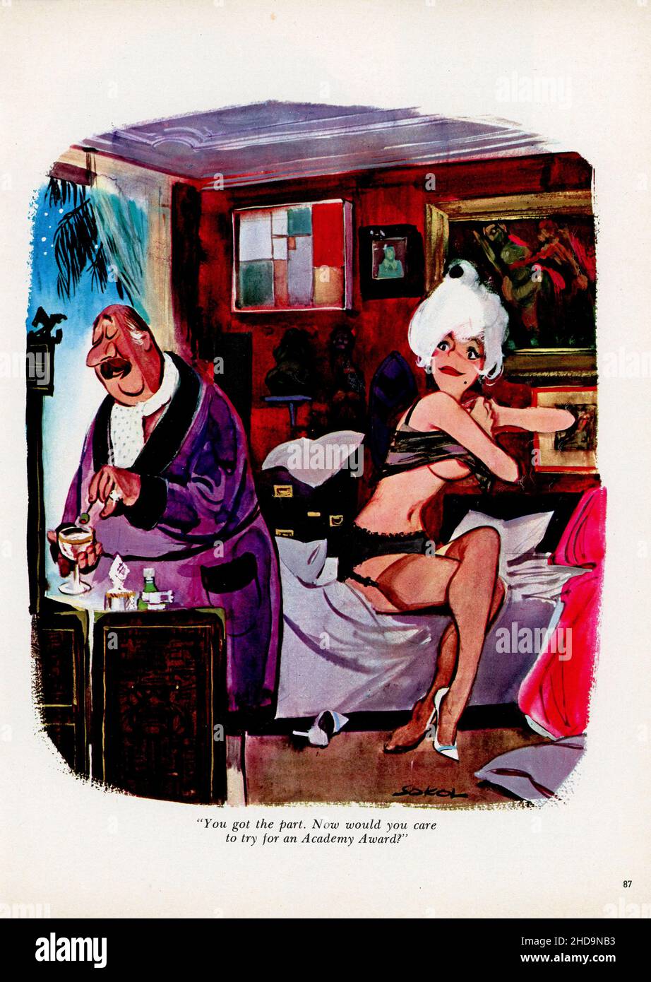 February 1965 issue of 'Playboy' Magazine Cartoon, USA Stock Photo