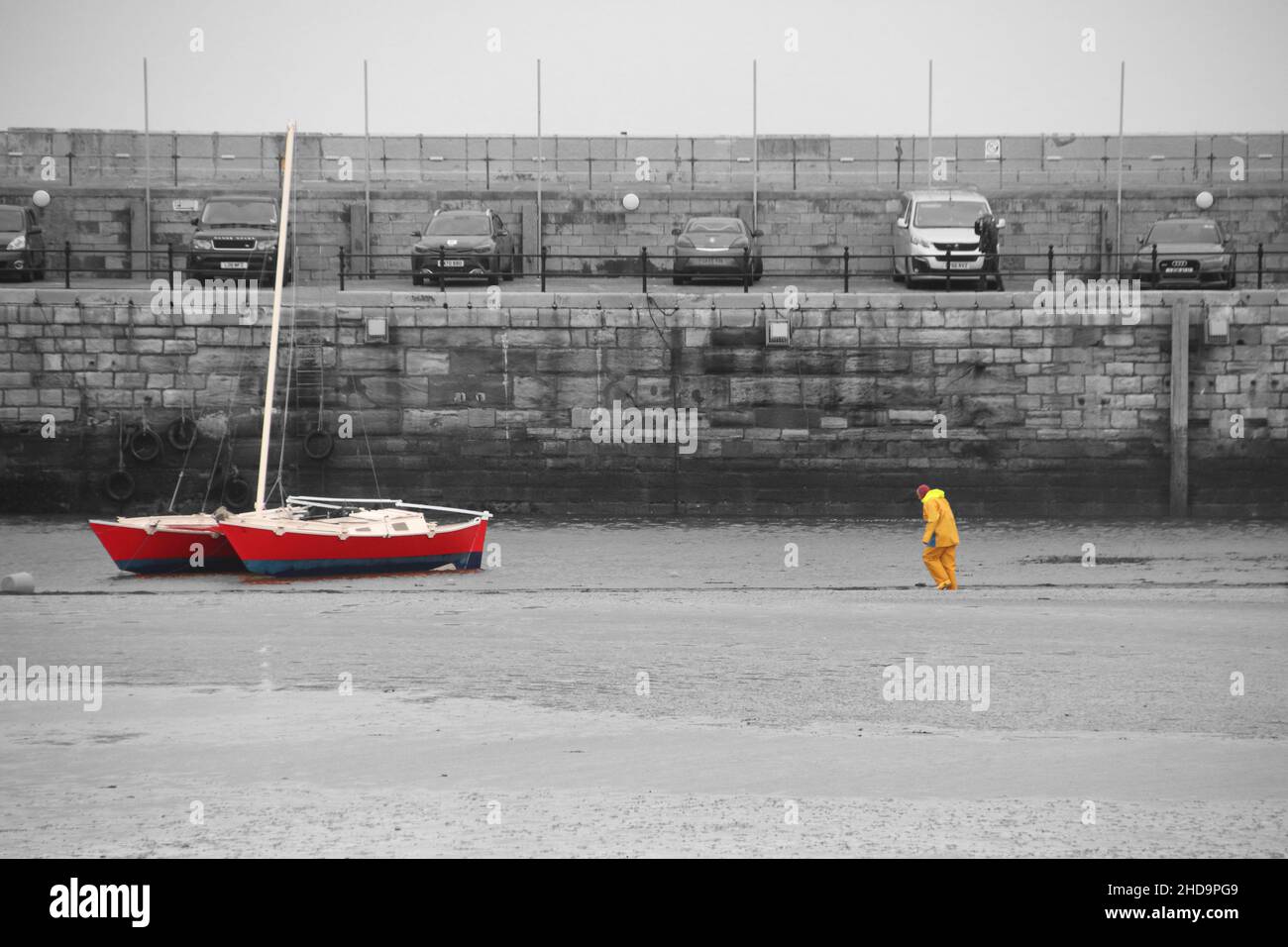 A collection of black and white images from the Kent coastal town, Margate Stock Photo