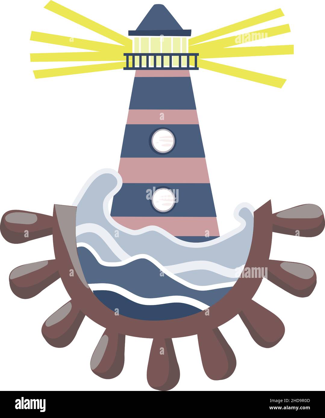 lighthouse, children's illustration Stock Vector