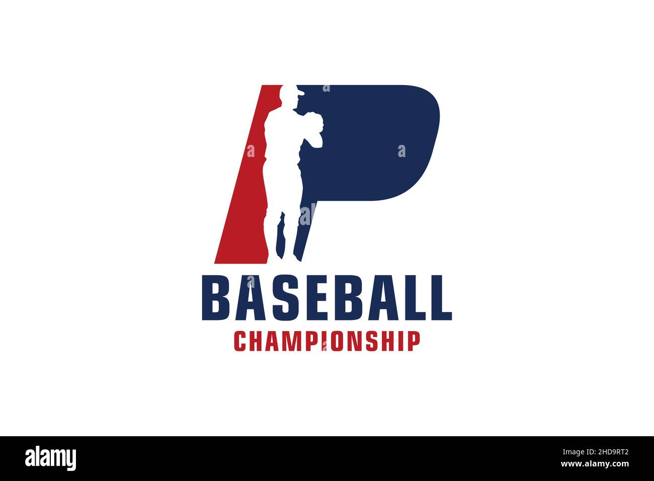Letter P with Baseball Logo Design. Vector Design Template Elements for ...