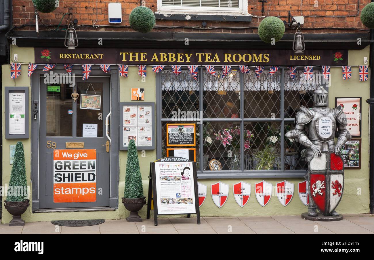 Abbey Tea Rooms Tewksbury Stock Photo Alamy