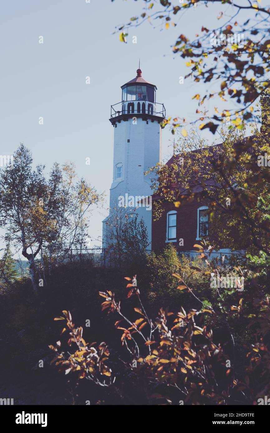 Eagle Harbor Lighthouse on Lake Superior in Michigan Stock Photo Alamy