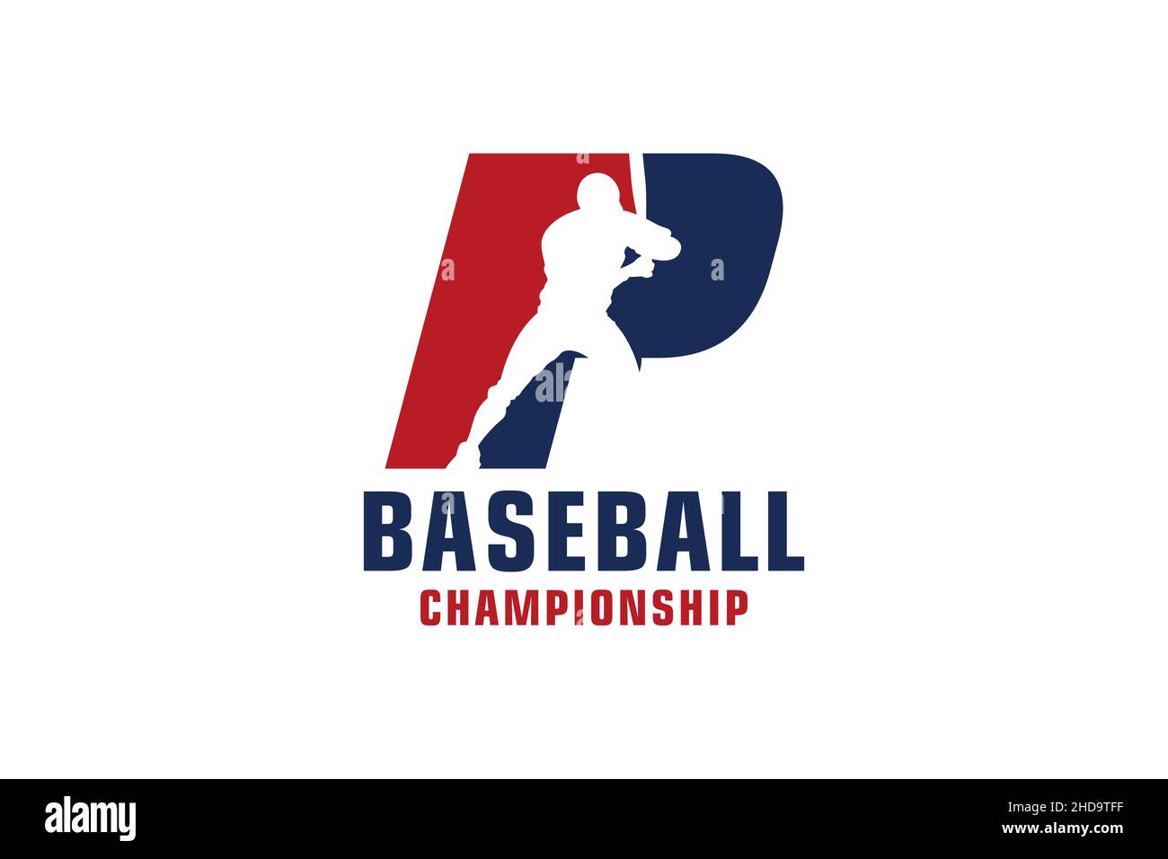 Letter P with Baseball Logo Design. Vector Design Template Elements for ...