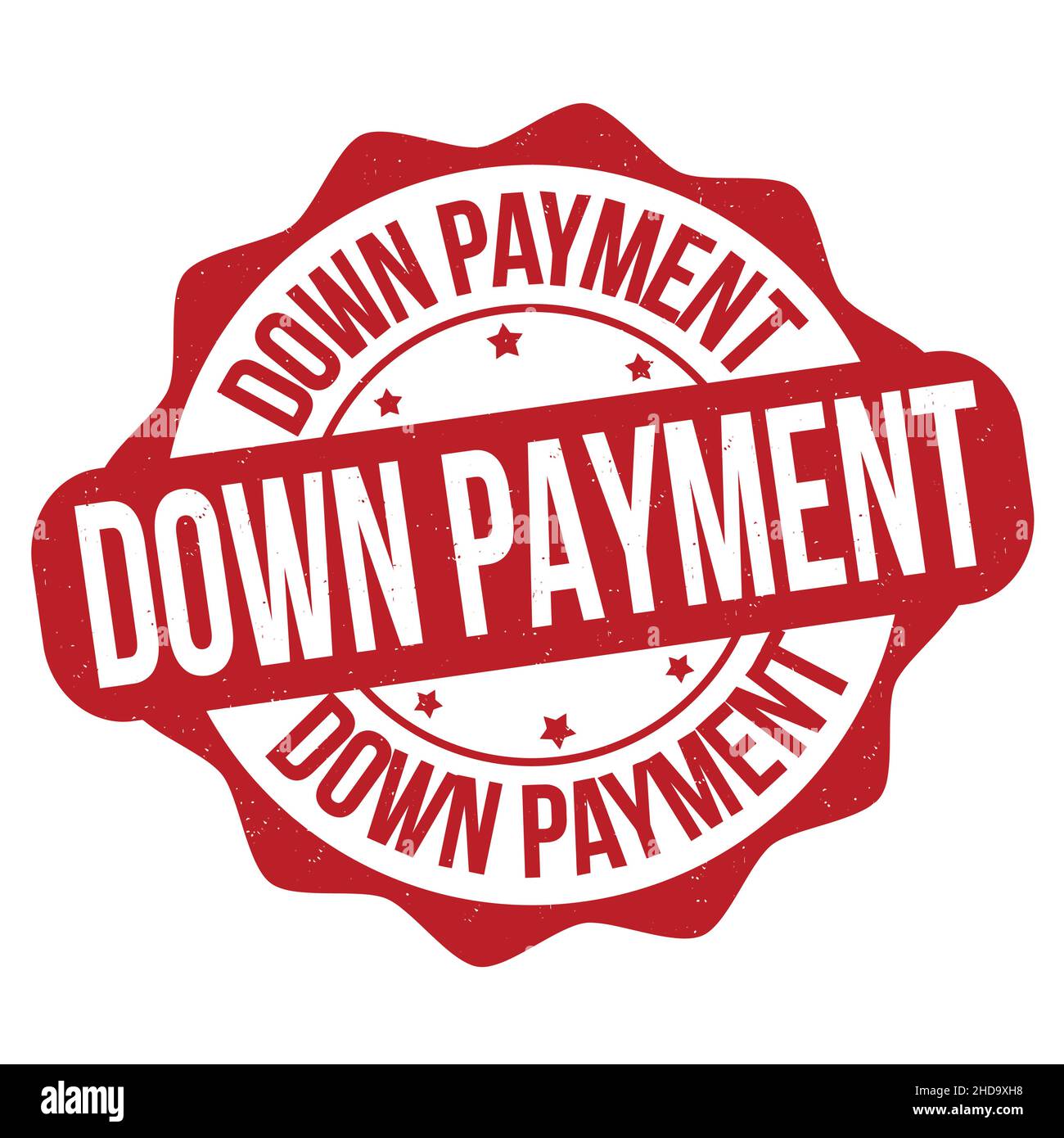 Down payment grunge rubber stamp on white background, vector illustration Stock Vector