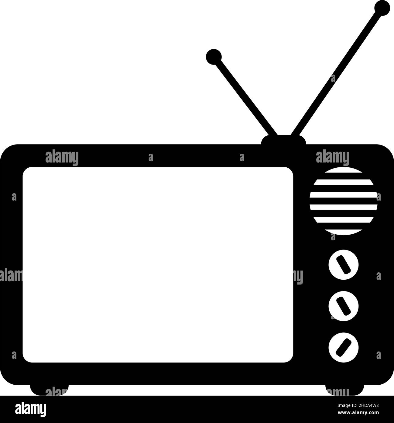 Old TV icon design template vector isolated Stock Vector