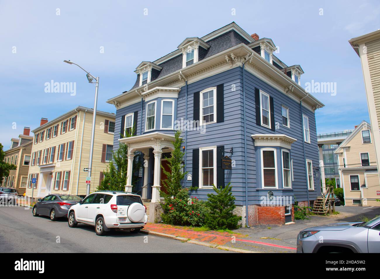 Upton House built in 1876 at 26 Lynde Street in historic city center of