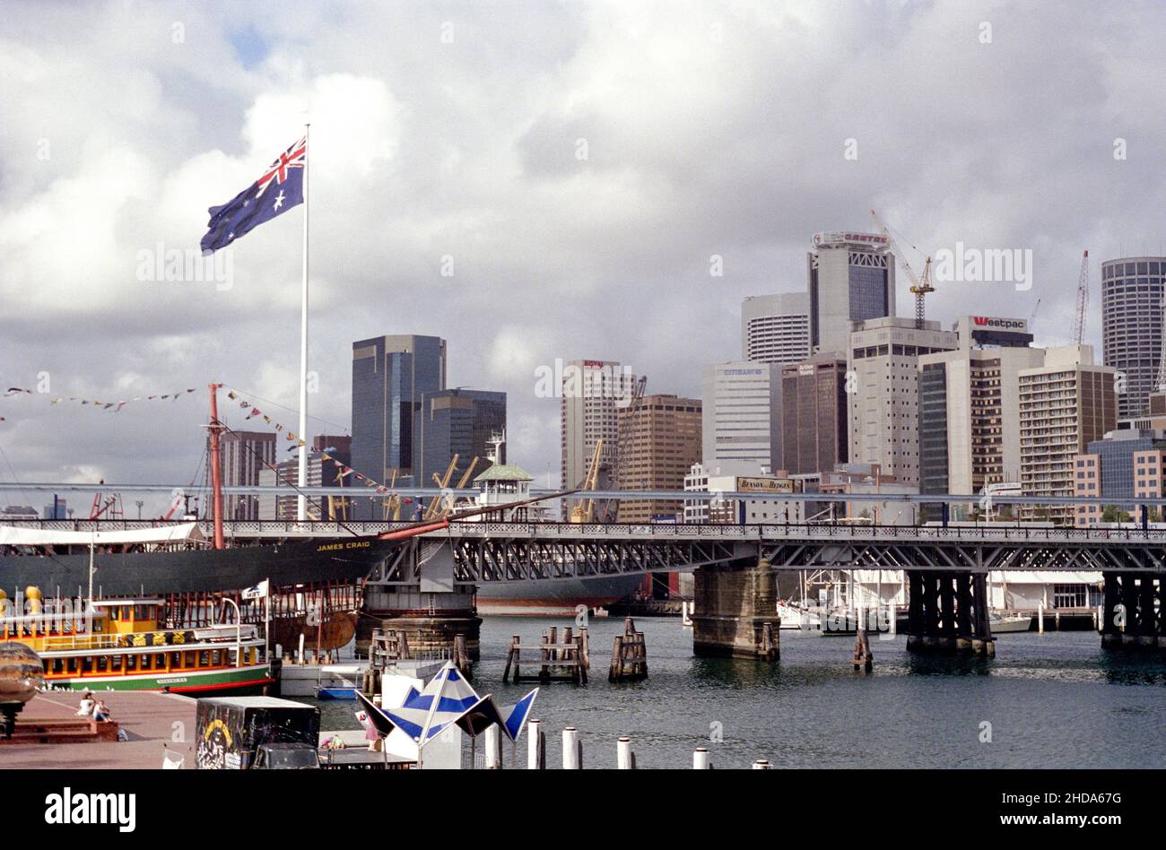 City centre skyline, Sydney, Australia, in January of 1989 Stock