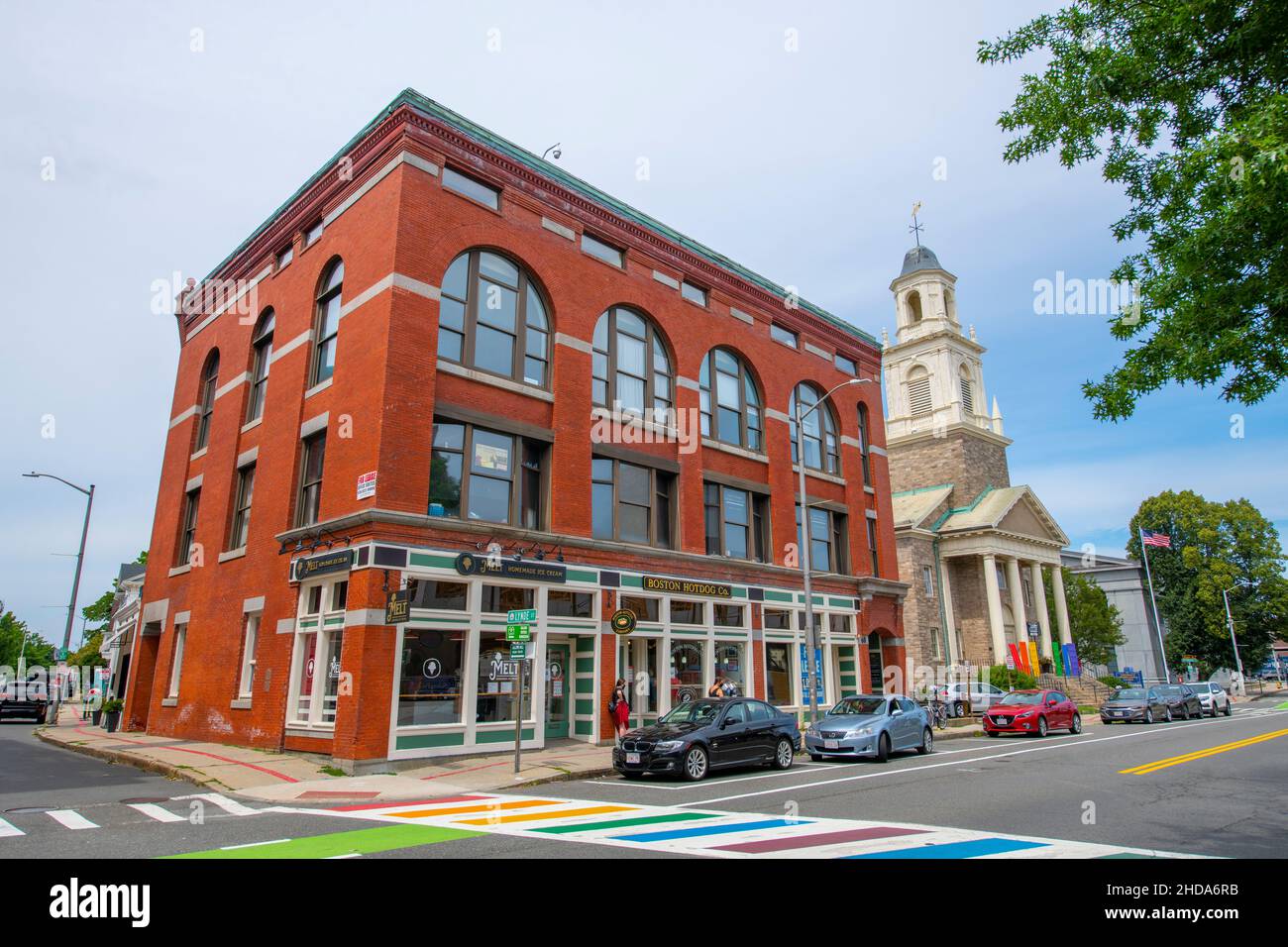 Historic commercial buildings at 60 Washington Street at Lynde Street ...