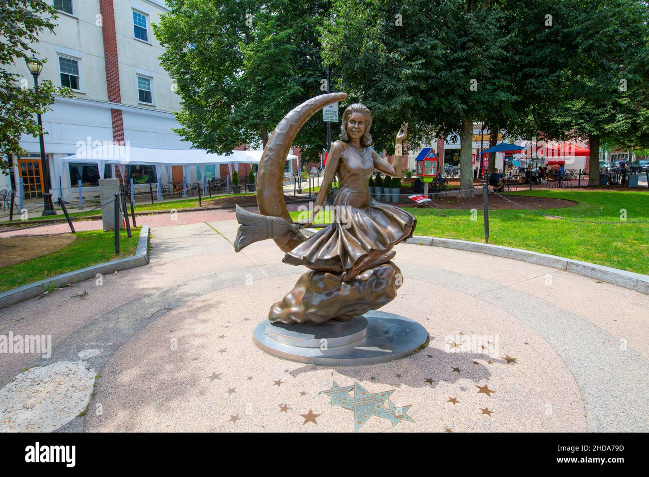 Bewitched Sculpture in memorial of the witch culture in historic city