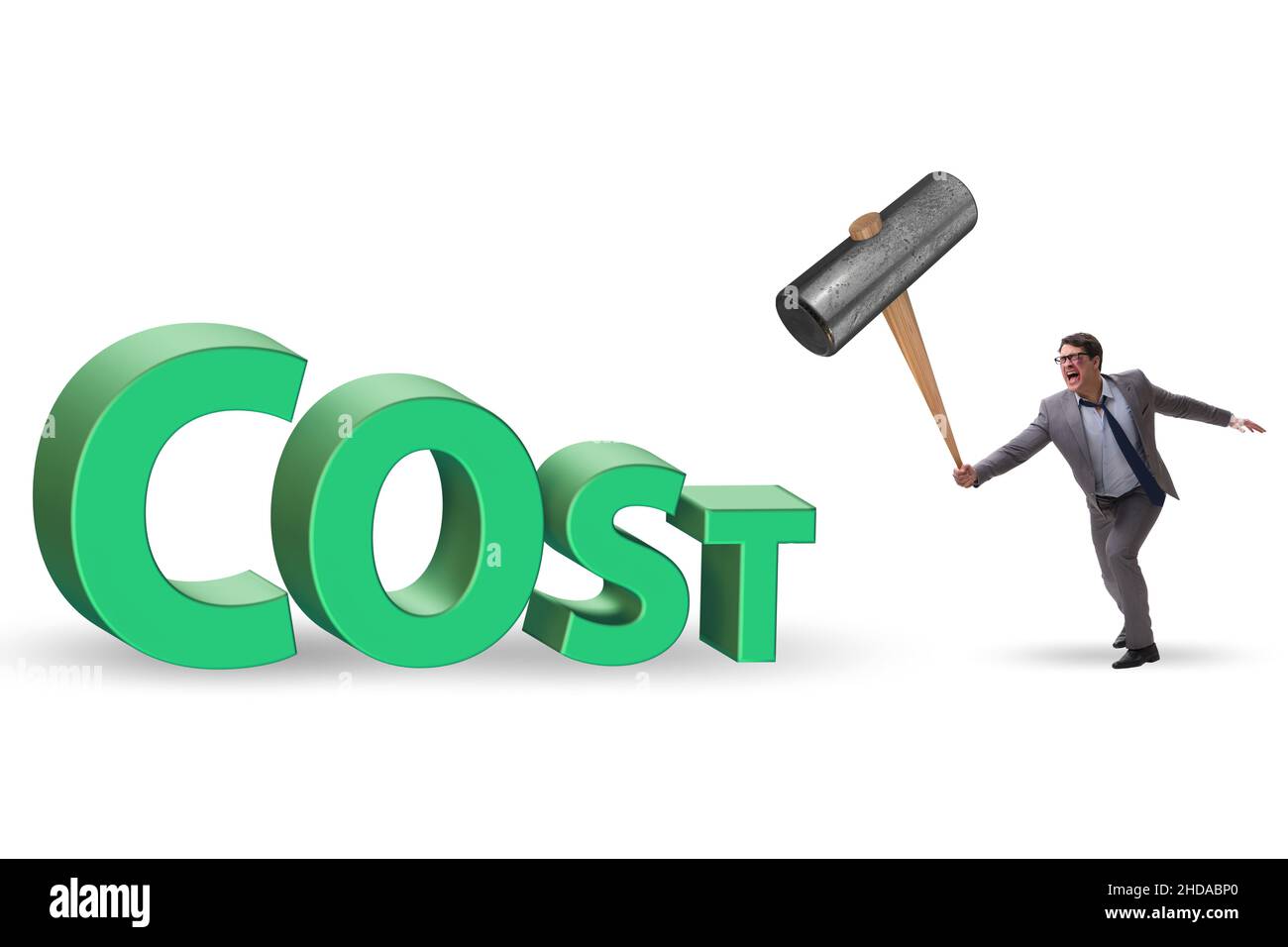 Cost optimisation concept with the falling costs Stock Photo Alamy