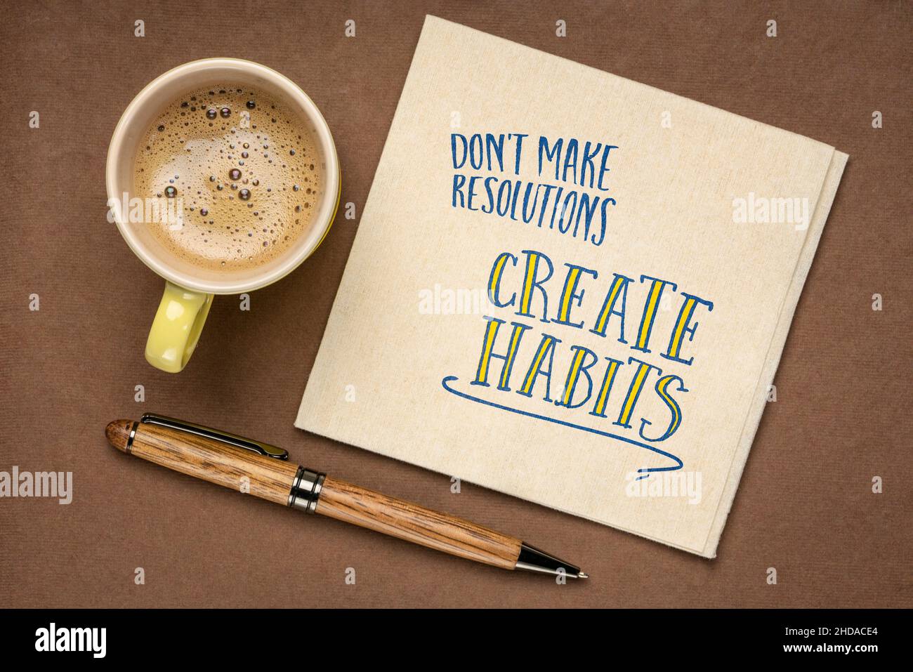 Habit Resolution Create a healthy habit hi-res stock photography and images - Alamy