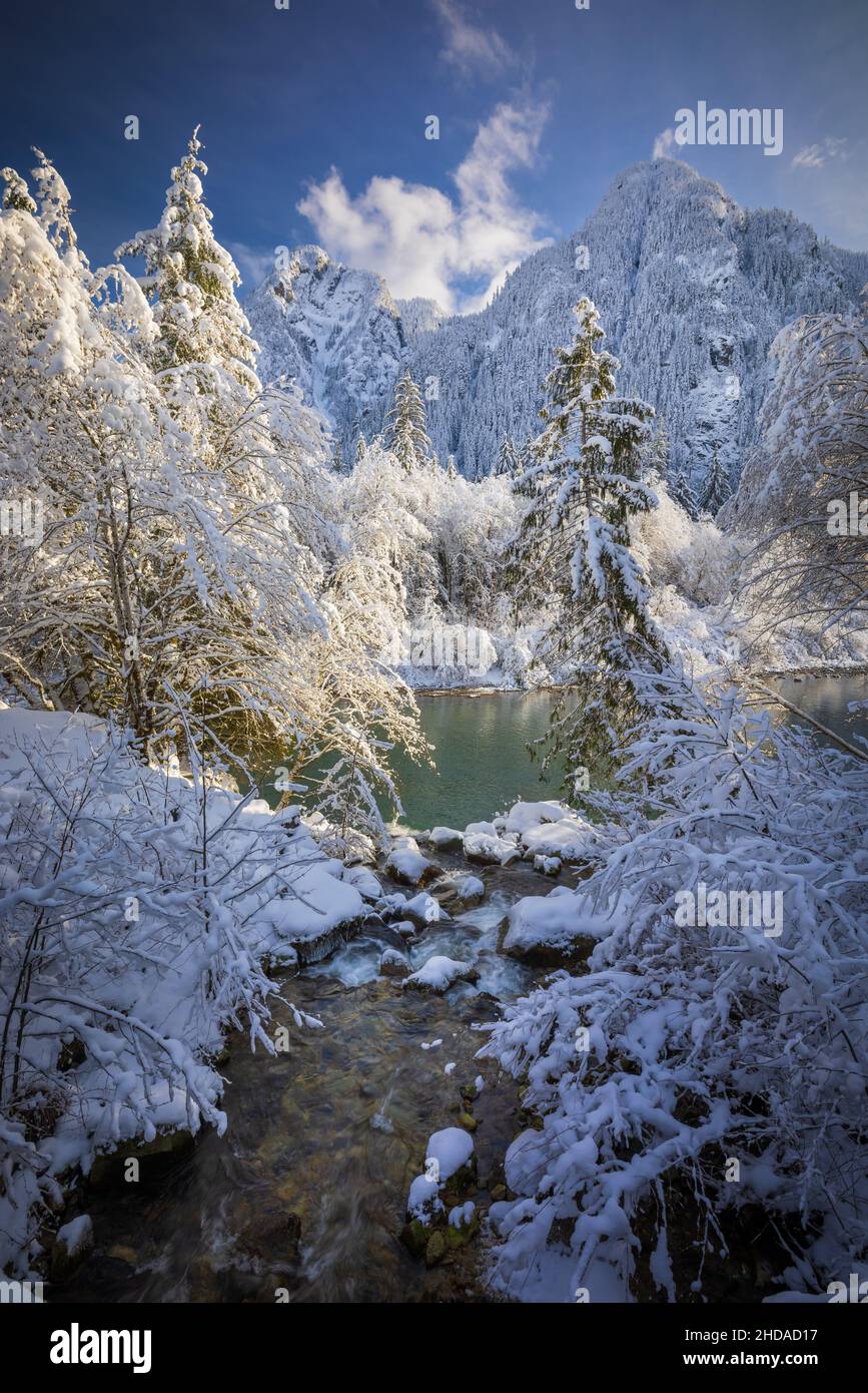The Middle Fork Snoqualmie Natural Resources Conservation Area (NRCA) in North Bend, Washington, was established in 2011. Stock Photo