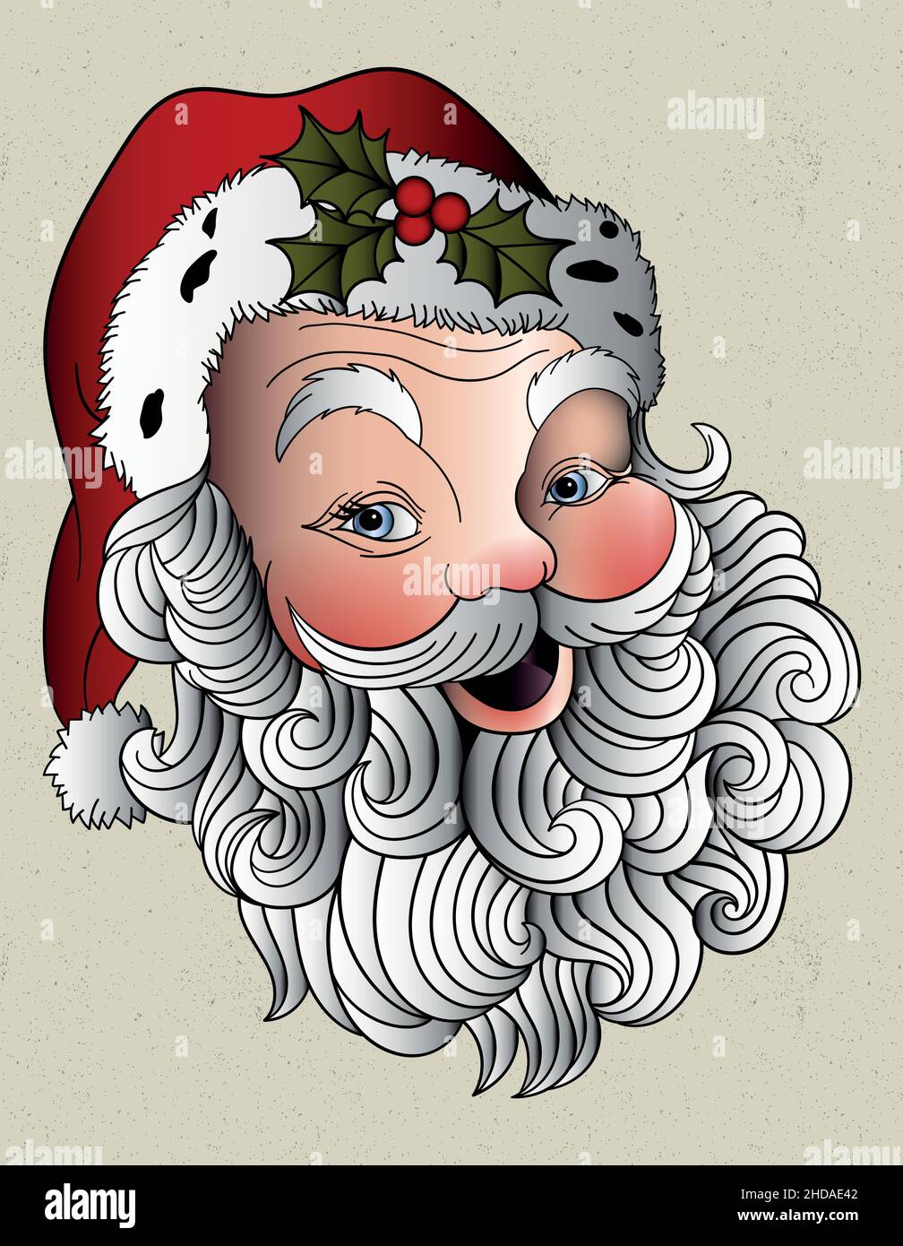 Old school santa Stock Vector Images - Alamy