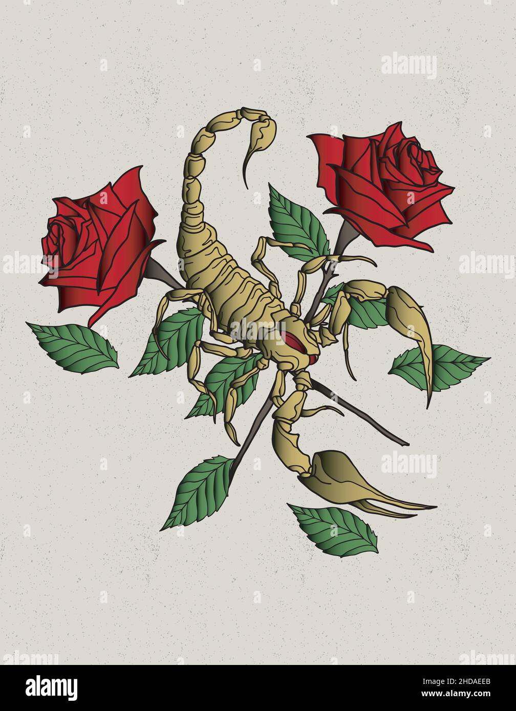 Scorpion and rose tattoo want it drawn better and done better but this is  the general idea  ไอเดยรอยสก