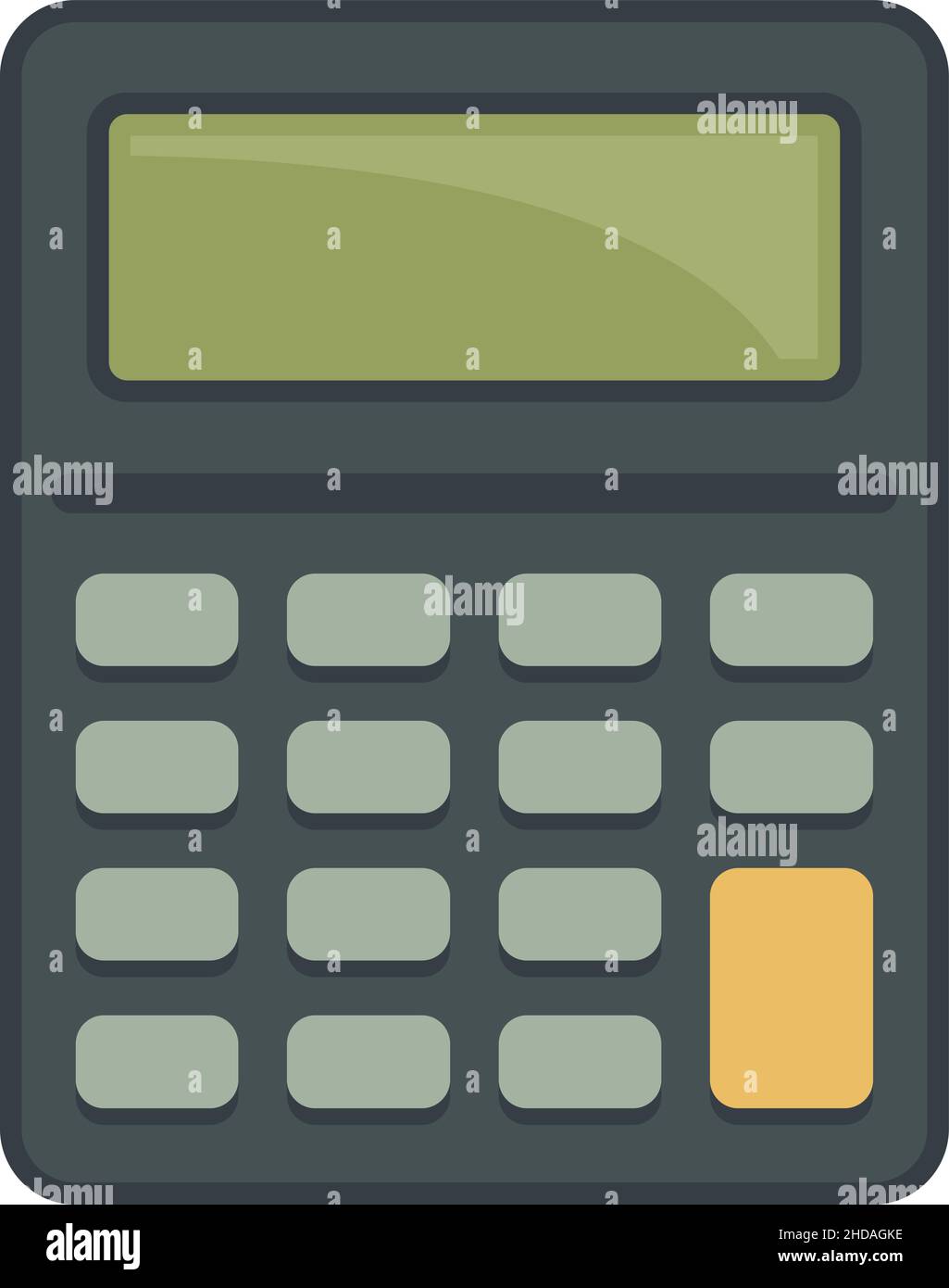 Digital calculator icon. Flat illustration of Digital calculator vector ...