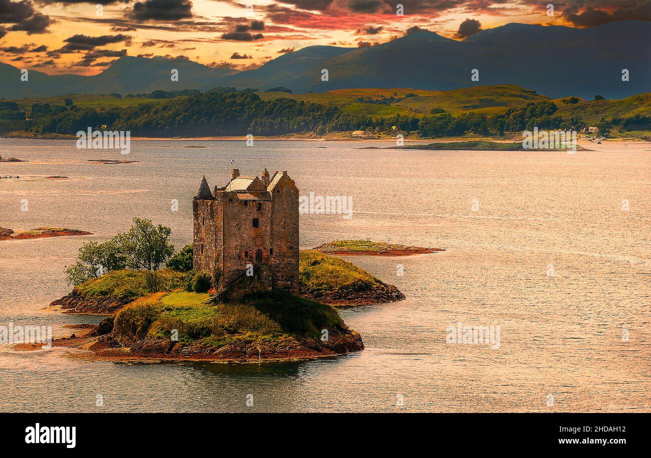 Scotland Stalker Castle in Argyll Stock Photo