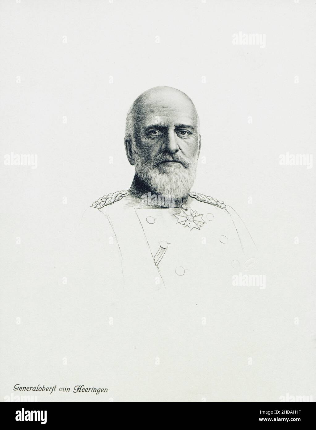 Portrait of Josias von Heeringen. 1916  Josias von Heeringen (1850 – 1926) was a German general of the imperial era who saw service in the First World Stock Photo