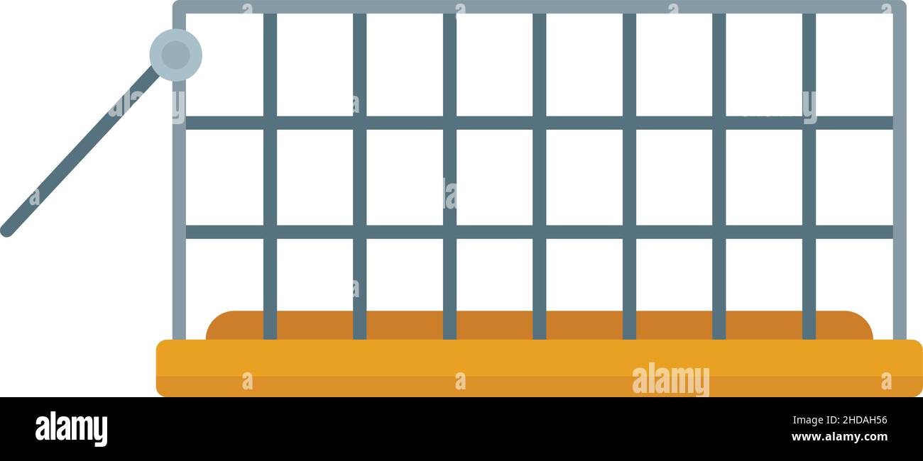 Animal trap cage icon. Flat illustration of Animal trap cage vector ...