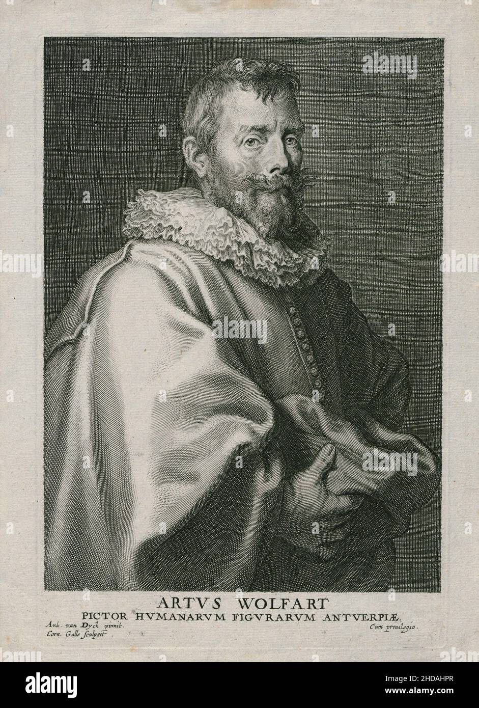 Engraving of Artus Wolffort, 1640 Artus Wolffort, Artus Wolffaert or Artus Wolffaerts (1581–1641) was a Flemish painter known mainly for his history p Stock Photo