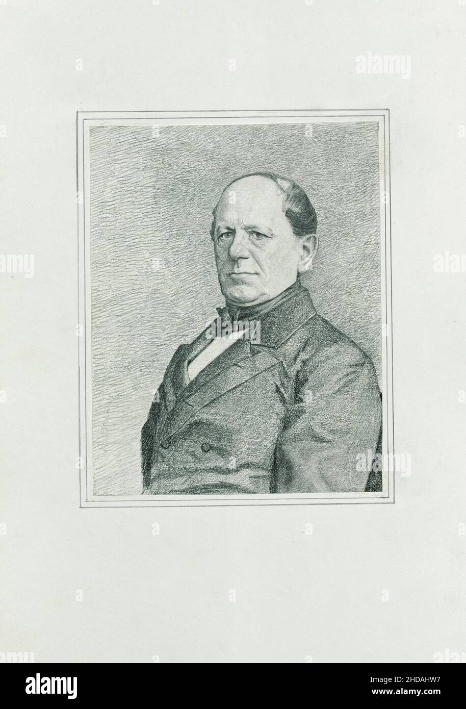 Portrait of Heinrich von Friedberg. 1870 Heinrich von Friedberg (1813 – 1895) was a German jurist and statesman. Stock Photo