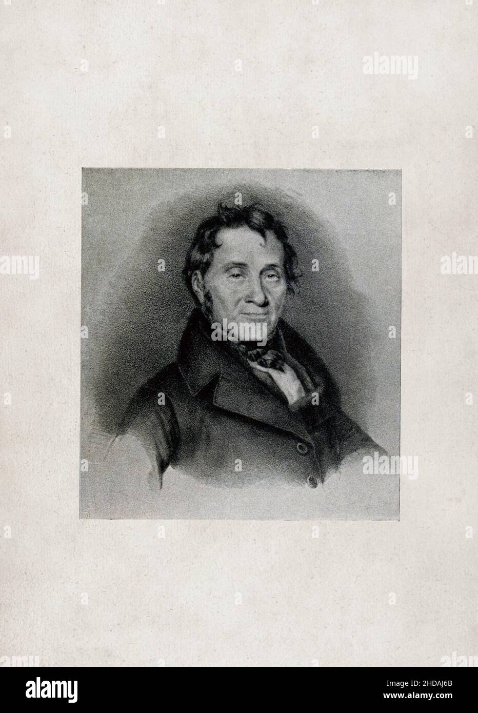Portrait of Karl von Rotteck. Karl Wenzeslaus Rodecker von Rotteck (1775 – 1840) was a German political activist, historian, politician and political Stock Photo