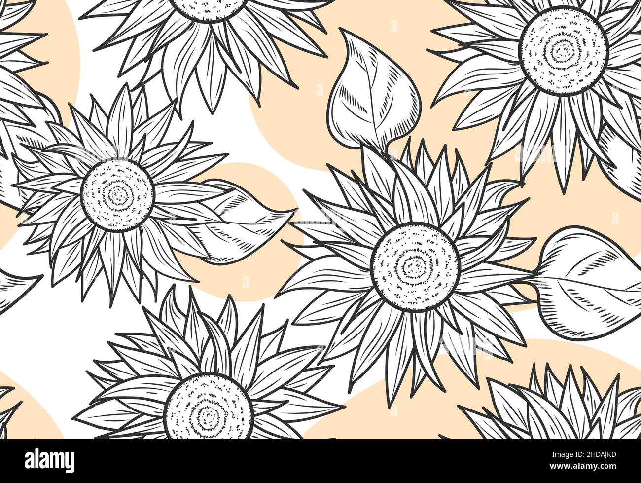 Sunflower seamless pattern Stock Vector Image & Art - Alamy