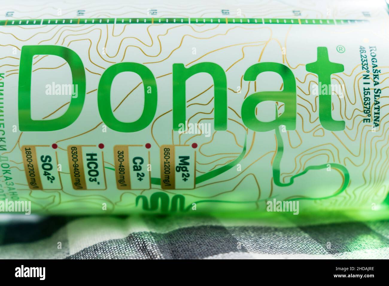 Tyumen, RussiaDecember 20, 2021 Donat Mg is a natural mineral carbon