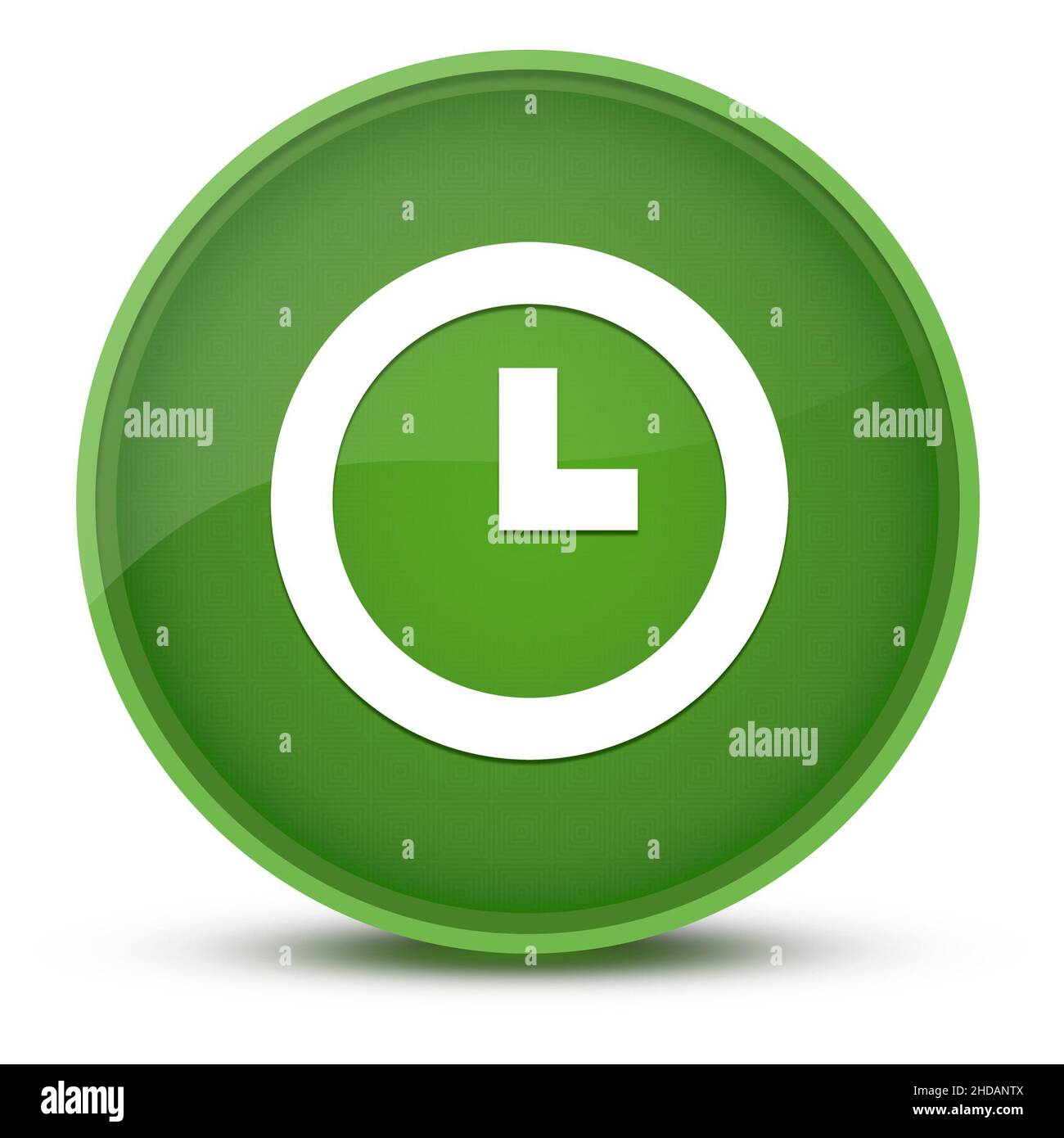 Clock luxurious glossy green round button abstract illustration Stock ...