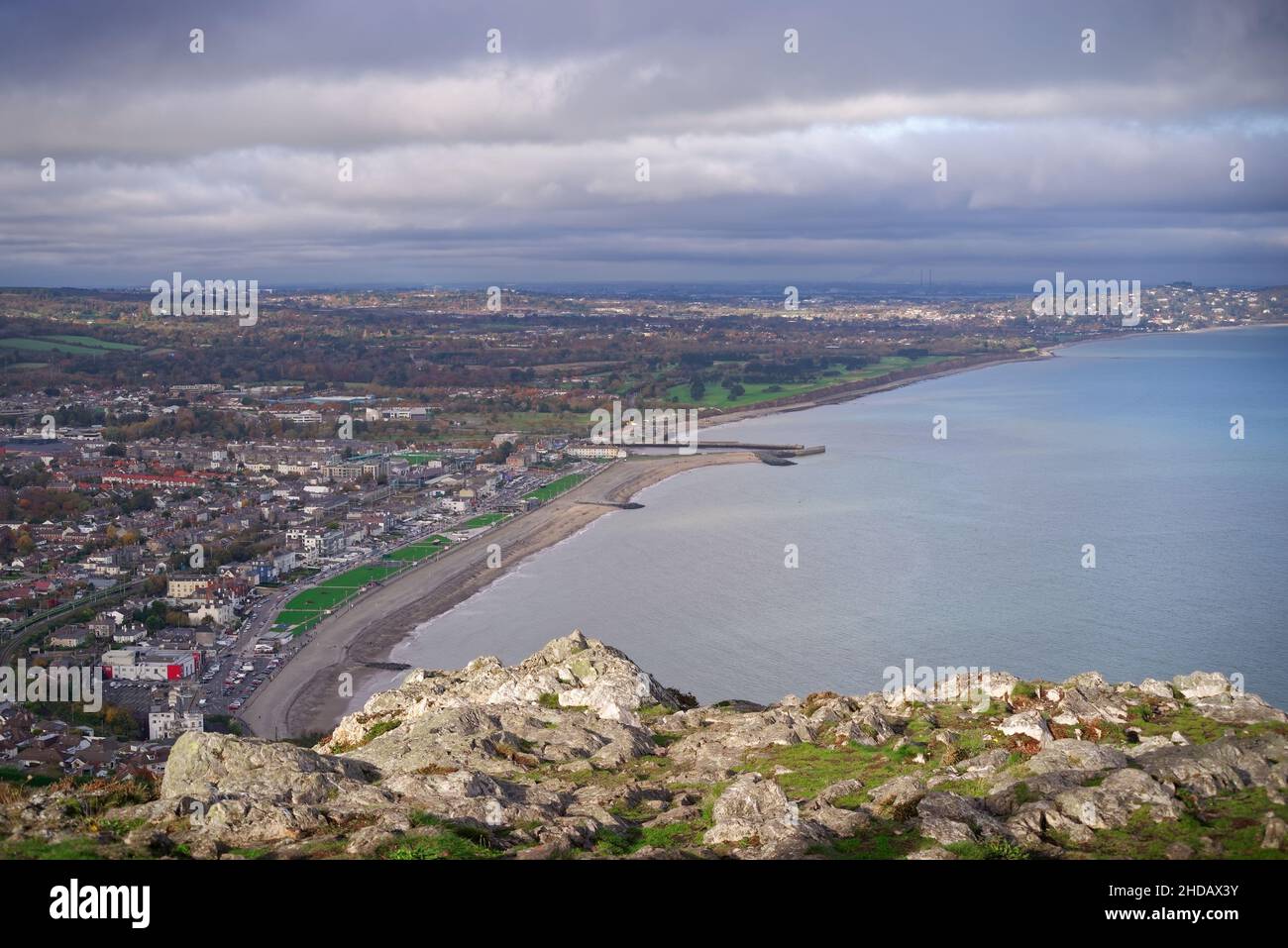 Aerial view of the coastal Bray town, Ireland Stock Photo - Alamy