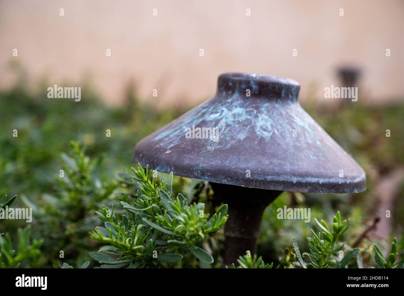 Outdoor landscape lighting Stock Photo Alamy