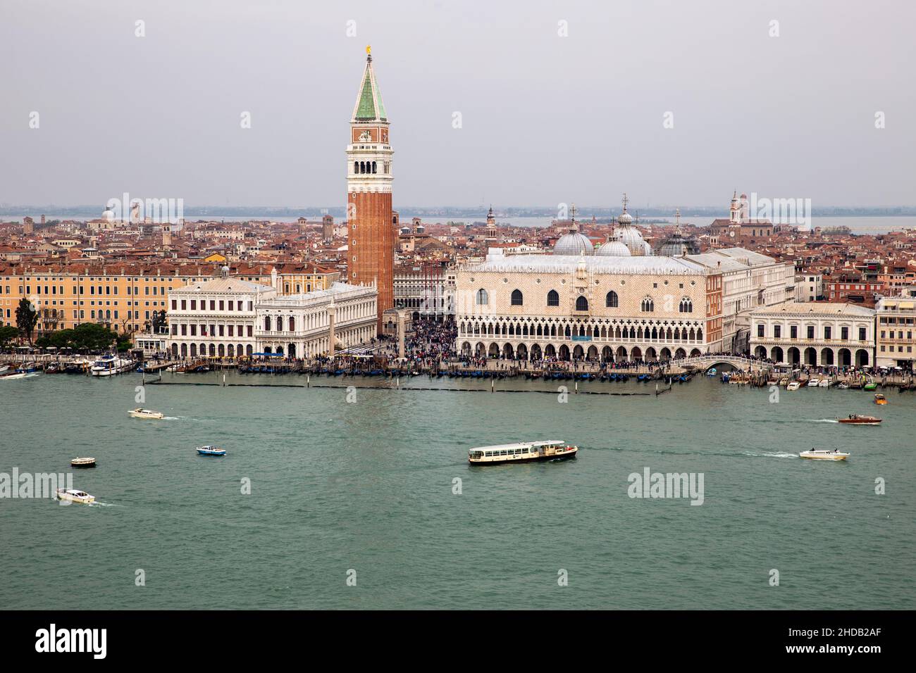 cloudy view onto piazza san marco venice italy Stock Photo