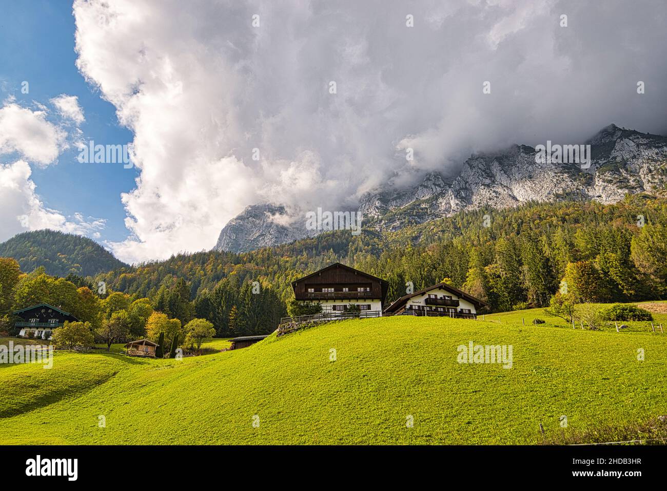 Beautiful alpine landscape in Bavaria and Austria Stock Photo