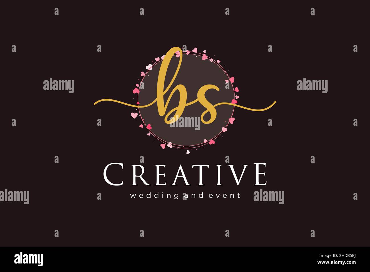 BS feminine logo. Usable for Logo for fashion,photography, wedding, beauty, business. Flat Vector Logo Design Template Element. Stock Vector