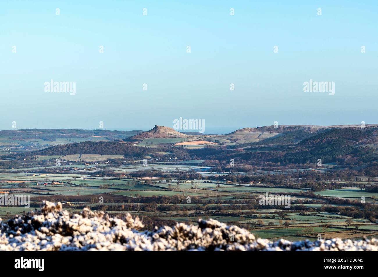 Roseberry Topping Viewed from the Cleveland Way at Hasty Bank, North Yorkshire, UK Stock Photo