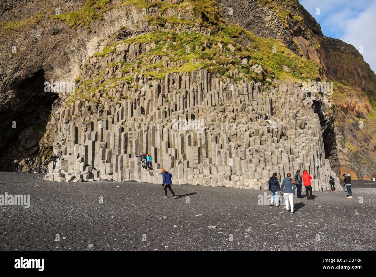 Basalt stacks near Vik, Iceland Stock Photo