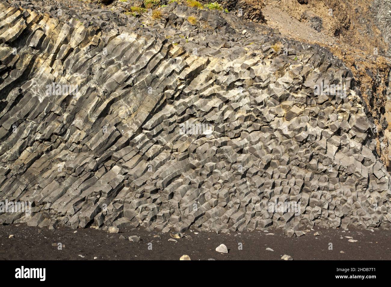 Basalt stacks near Vik, Iceland Stock Photo