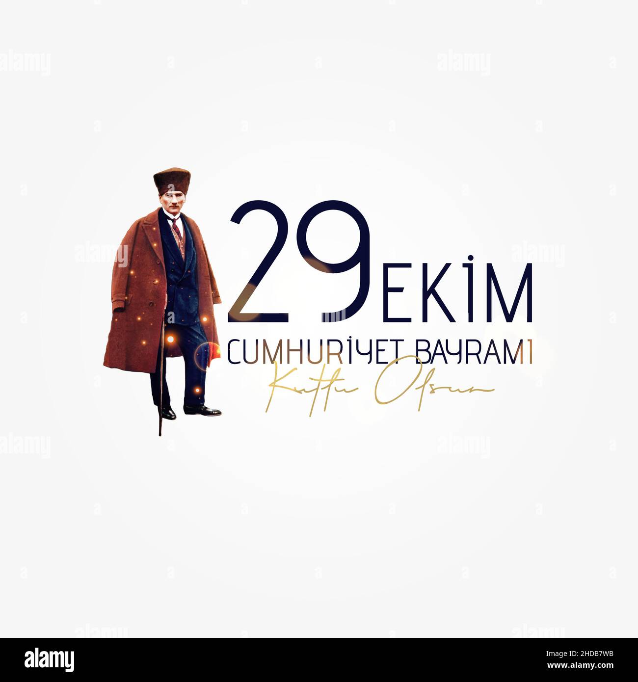 29 Ekim Cumhuriyet Bayram Kutlu Olsun. October 29 Turkey Republic Day. Stock Vector