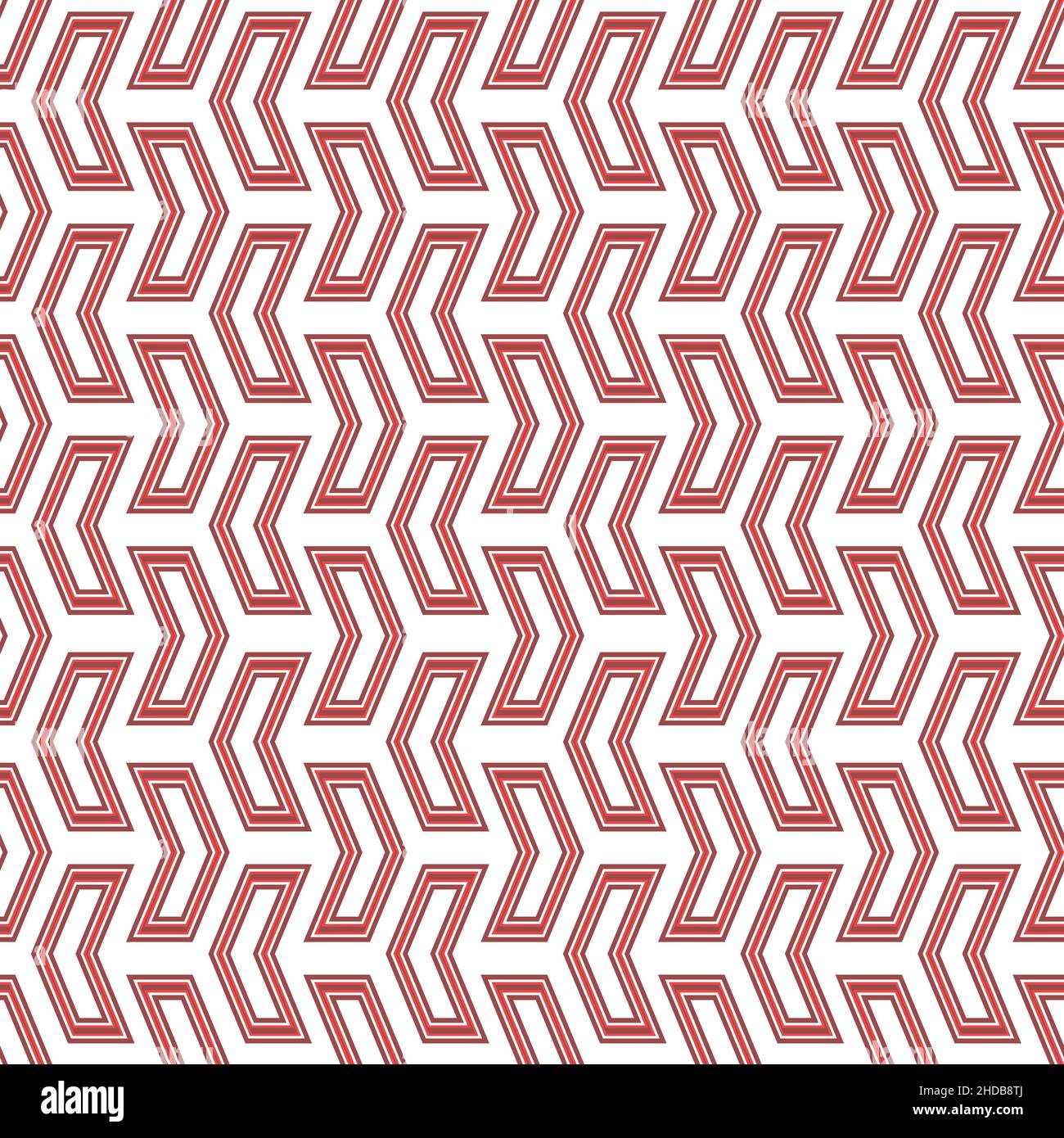 Geometric vector pattern with red vertical arrows. Geometric modern ornament. Seamless abstract background Stock Vector