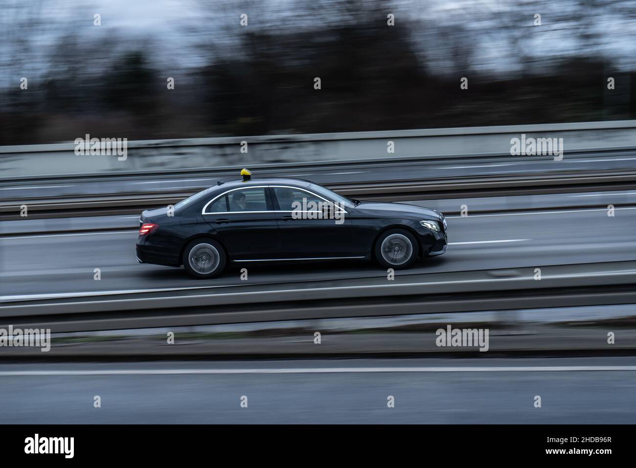 Mercedes S KLasse Taxi Stock Photo