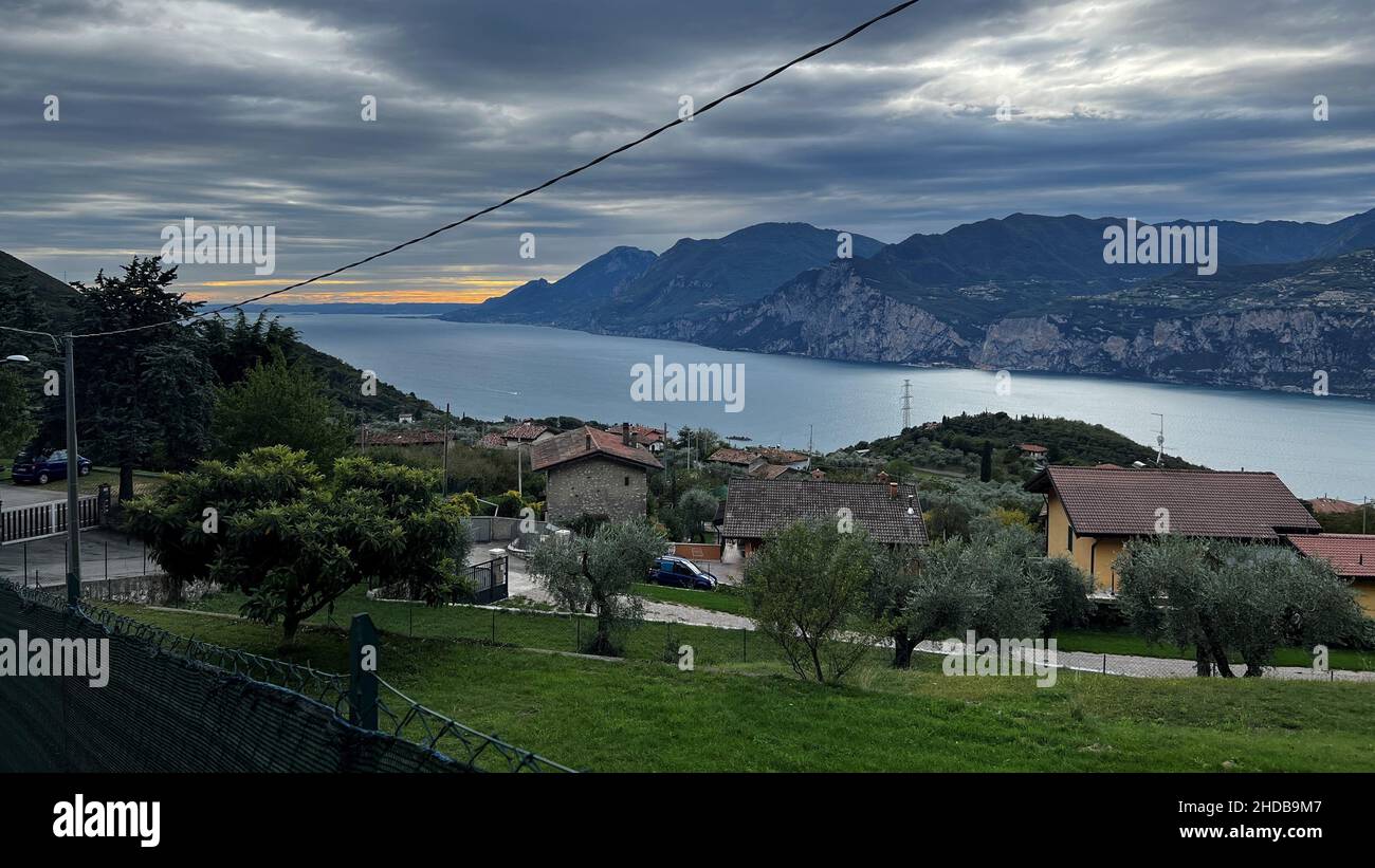 Lago di garda Panorama Stock Photo